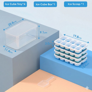 Moule à glaçons à 10 compartiments, presse-glacettes de grande capacité, plateau en silicone de qualité alimentaire pour réfrigérateurs domestiques - Product Image 3