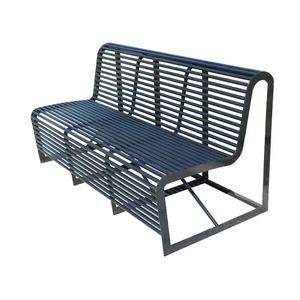 Banc d'extérieur en métal rose P002 avec dossier pour parc, terrasse, 4 personnes, design contemporain, durable, style moderne - Product Image 3