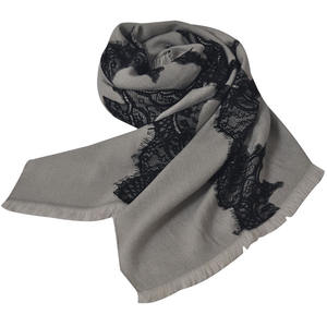 ผ้าคลุมไหล่อะคริลิคพิมพ์ลายดอกไม้สำหรับผู้หญิงสีน้ำเงินฟีนิกซ์ฮิญาบแฟชั่นดูไบฮิญาบพร้อมผ้าลูกไม้ฤดูร้อนสำหรับฤดูหนาว - Product Image 1