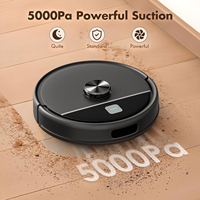 Robot Aspirateur Laveur Domestique Humide et Sec, Robot Aspirapolvere Intelligent avec Réservoir d'Eau