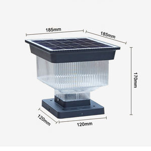 Lampe de colonne de porte principale à LED moderne et étanche à l'énergie solaire pour l'extérieur, la maison et le jardin - Product Image 6