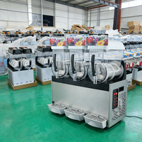 Machine à granita commerciale en acrylique HELAXEN XRJ15L 220V 45KG Moteur 600W 2 robinets Réfrigération électrique de comptoir pour restaurants