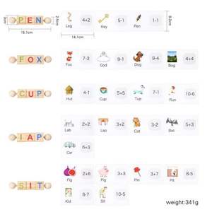 Niños cubo bloques letras cubo aprendizaje cognitivo juego tarjetas inglés ortografía <span class=keywords><strong>palabras</strong></span> Digital juguetes de madera - Product Image 5