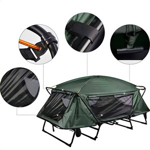 Tente de camping imperméable à double couche hors <span class=keywords><strong>sol</strong></span>, tente de pêche, tente pliante, <span class=keywords><strong>lit</strong></span> de camping en plein air - Product Image 5