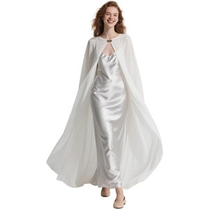 Nouvel arrivage Europe et États-Unis : Châle en mousseline de soie diamantée, cape fine et transparente, châle de mariée pour Halloween avec détails illusion - Product Image 4