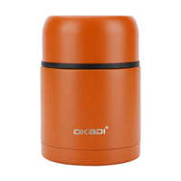 OKADI Boîte à lunch en acier inoxydable à large bouche Pot de fiole alimentaire isolé sous vide Pot Thermo