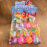 Jouet Squishy Poisson Rouge, Texture Maltose, Anti-Stress, Jouet à Presser pour la Décompression