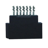 Prise noire de haute qualité avec broches dentelées SATA 7 broches femelle Type a port de connecteur d'aiguille pour l'interface de disque dur