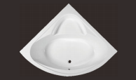 Baignoire à immersion SICO Triangle en acrylique écologique de 1,7 m, installation encastrée pour usage hôtelier, design traditionnel, garantie 3 ans