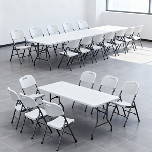 Mesa de Comedor Plegable de Plástico HDPE Resistente a las Manchas de 6 Pies para Cafetería Escolar - Product Image 4