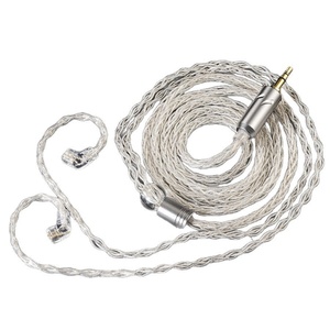 Câble d'accessoire professionnel pour moniteur intra-auriculaire, prise <span class=keywords><strong>audio</strong></span> plaquée argent 3,5 mm, longueur 1,2 m, câblage en cuivre de haute pureté, remplacement - Product Image 1