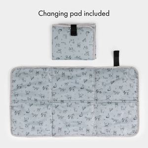 กระเป๋าเป้ผ้าอ้อมลายเสือดาวสีชมพูแบบสั่งทำพิเศษ กันน้ำ ผลิตจากโพลีเอสเตอร์ พร้อมช่องด้านข้างขนาดใหญ่ ฟังก์ชั่นห่วงรูปตัว D กระเป๋าหนังสำหรับเปลี่ยนผ้าอ้อม - Product Image 6