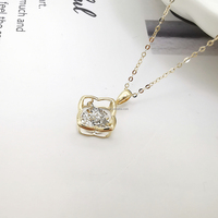 Bijoux fins 18K Au750 pendentif colliers bijoux en diamant véritable colliers femmes AU750 18k collier en or jaune pour femmes mariage