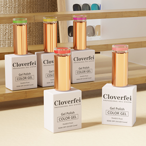 Cloverfei 15ml Soak-Off UV Gel Glitter Polish Set Efecto de metal altamente pigmentado Uso de salón magnético - Product Image 5