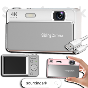 Caméra numérique compacte Sourcingark 4K avec écran IPS de 2,8 pouces, zoom 16x, capteur CMOS, caméra compacte coulissante 4K, caméra tendance M15 - Product Image 1