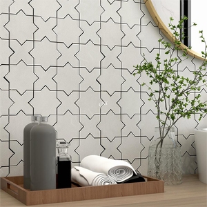 Tốt nhất bán sứ <span class=keywords><strong>Mosaic</strong></span> Trắng gạch ceramic <span class=keywords><strong>Sheets</strong></span> đối với nhà bếp phòng tắm vòi hoa sen - Product Image 3