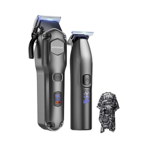 Cortadora de Pelo Eléctrica Inalámbrica Jack Rose, Juego de Recortadoras para Hombre, USB, Lavable, Impermeable, en Inglés Británico, con Batería de Acero Inoxidable - Product Image 1