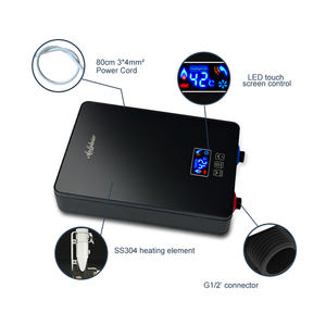 Wifi CE CB Mini calentador de agua eléctrico <span class=keywords><strong>ducha</strong></span> LED sin tanque de plástico para cocina y baño funcionamiento en inglés uso al aire libre para el hogar - Product Image 4