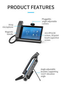 VOIP grand écran tactile Android 12 Gigabit Port réseau vidéo Téléphone IP Smart Video Office Conference 16 lignes <span class=keywords><strong>SIP</strong></span> Téléphone <span class=keywords><strong>SIP</strong></span> - Product Image 5