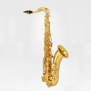 แซ็กโซโฟน Sax China Tenor,โกลด์แล็คเกอร์ Bb คีย์สำหรับนักเรียน