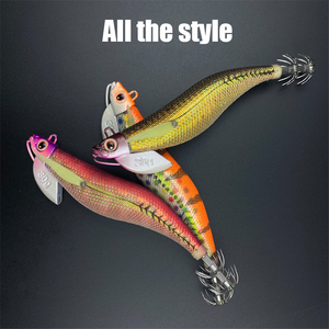 2026 GAMA Venta al por mayor Jig de calamar <span class=keywords><strong>Yo</strong></span>-<span class=keywords><strong>zuri</strong></span> con anzuelo, señuelo artificial duro de camarón de madera para pesca, señuelo <span class=keywords><strong>EGI</strong></span> para calamar - Product Image 6