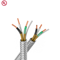 Cable BX de Bajo Voltaje AC90 con Certificación CUL, 14/2 12/2 14/3, Cobre Trenzado con Aislamiento de PVC, Blindaje de Acero Sólido para Calefacción, Canadá