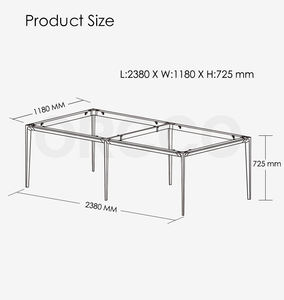 Estructura de Mesa de Aluminio para Oficina, Fabricada en Fábrica, Pata de Mesa para Oficina, para Mesa de Computadora, Escritorio para Personal, Ejecutivo, Gerente, Director - Product Image 6