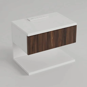 Nhà Máy Tùy Chỉnh Mở Nổi Thiết Kế Bằng Gỗ Đầu Giường Hiện Đại Bàn Cạnh Giường Ngủ Đa Chức Năng Đầu Giường Với Phí Trạm - Product Image 3