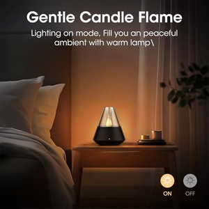 Flame Aroma Diffuser 7-color <b>Light</b> Three-level <b>Timer</b> 120ml Water Capacity Portable Household & Office Use - Product Image 5