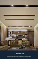 Plafond de climatisation diffuseur à fente linéaire en aluminium réglable grille d'air meilleure vente sortie à angle droit en aluminium