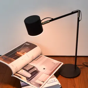 Lampe de Table LED noire au Design moderne avec Tube Flexible, idéale pour la lecture, 1 unité