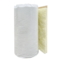 R100 Con Lamina Blanca Lana De Vidrio En Rollos Para Sudamerica White Faced Fireproof Fiberglass 140mm Lana De Vidrio Rollada