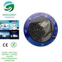Éclairage de piscine LED PAR 56 vert IP68 RGB 12V, étanche, ABS, 9W et 18W
