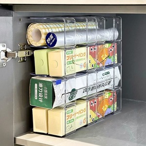 Organisateur d'armoire de cuisine à 3 niveaux, type rectangulaire sur pied, pour sacs de rangement alimentaire, assaisonnements, solution de rangement multi-niveaux - Product Image 5