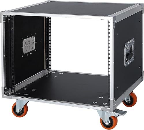 8U Gear Rack Home Audio & Video Stage Stereo Equipment Storage Cabinet Stand 19in Server IT Network Data Device Storage Cart