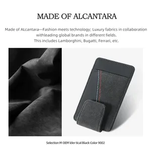 Fabriqué en <span class=keywords><strong>Alcantara</strong></span> pour <span class=keywords><strong>BMW</strong></span> E90 E60 F10 F30 F20 G30 G20 X1 X3 X5 Intérieur de voiture Porte-lunettes multifonctionnel Clip de carte Accessoires - Product Image 3