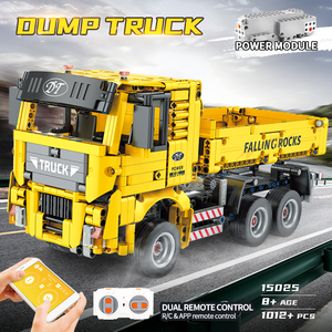 Mould <span class=keywords><strong>King</strong></span> 15025 MOC-39048 <span class=keywords><strong>Camion</strong></span> à <span class=keywords><strong>benne</strong></span> basculante RC électronique Modèle d'ingénierie Briques en plastique DIY Jouets de construction pour enfants - Product Image 2