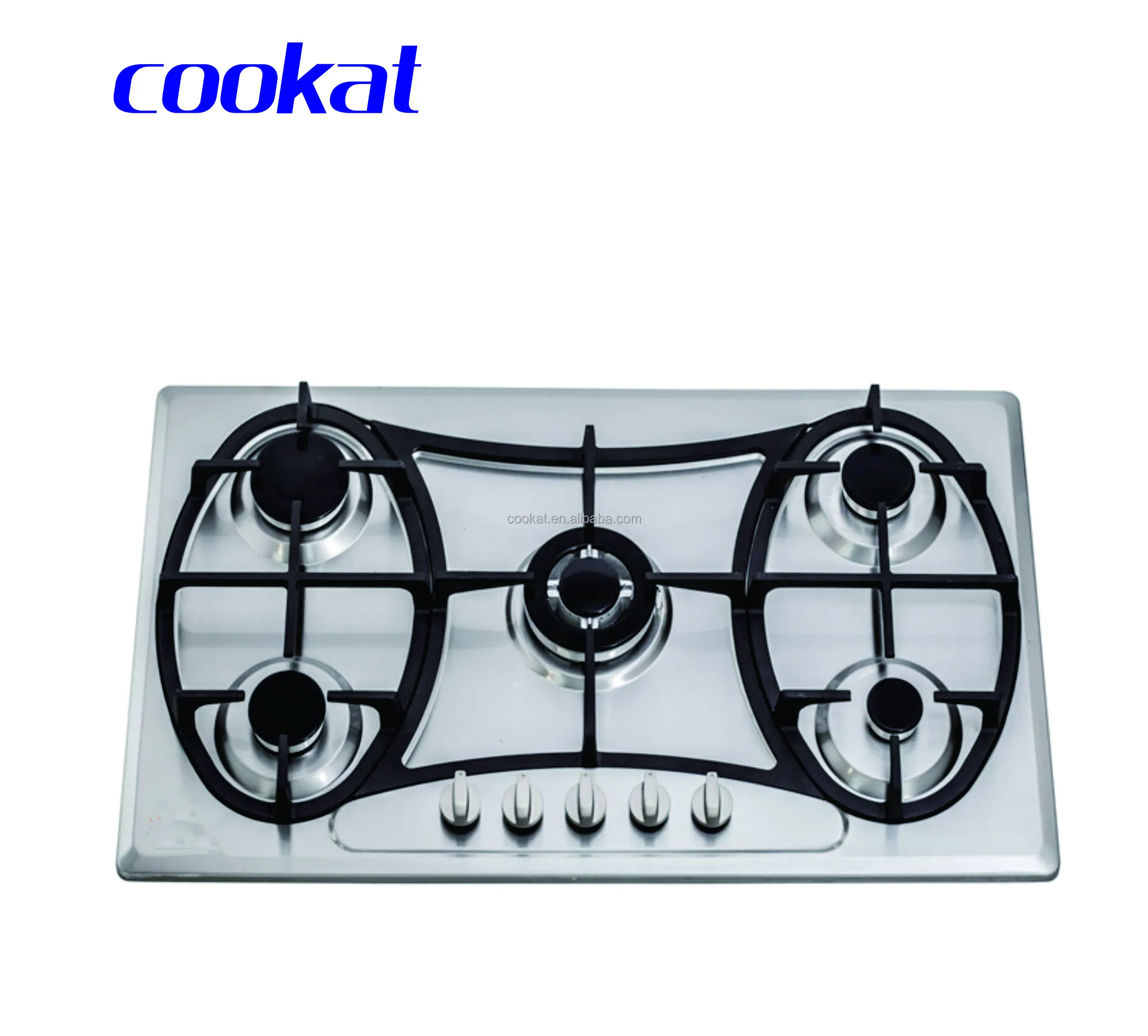 Electrodomésticos China Estufa de cocina Hogar Propano Gaz Quemador 5 Ojos Cook Top Cooker