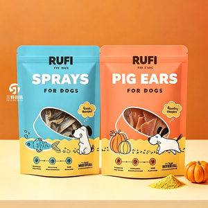 Factory Direct Custom Digital Printing Stand Up Zipper Pouches With <b>Clear</b> Window FDA Approved Small MOQ Pet Food Bags - Product Image 3
