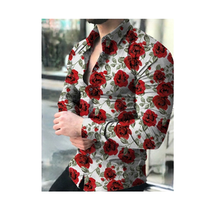 Camisa Hawaiana de Verano 2024 para Hombre, Estampada, Transpirable, de Secado Rápido, de Poliéster/Algodón, Manga Corta - Product Image 1