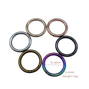 Anneau rond à ressort <span class=keywords><strong>de</strong></span> <span class=keywords><strong>32</strong></span> <span class=keywords><strong>mm</strong></span>, accessoires <span class=keywords><strong>de</strong></span> sac <span class=keywords><strong>en</strong></span> métal personnalisés, fermoir durable <span class=keywords><strong>en</strong></span> alliage <span class=keywords><strong>de</strong></span> zinc pour connecteur <span class=keywords><strong>de</strong></span> sac à main <span class=keywords><strong>de</strong></span> luxe - Product Image 4