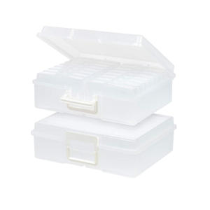 4" x 6" photo and embellishment craft keeper 2 count extra large clear plastic box