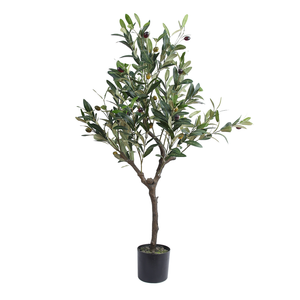 40 pollici piante artificiali e alberi finte piante artificiali ramoscello di ulivo foglie topiaria albero di seta per <span class=keywords><strong>l</strong></span>'arredamento del giardino - Product Image 4