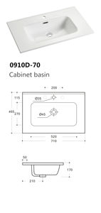 Lavabo <span class=keywords><strong>en</strong></span> céramique de luxe labavo, lavabo unique avec bord fin pour hôtel - Product Image 3