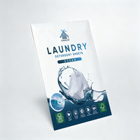 Feuilles de lessive parfum Océan pour voyage, fournitures de nettoyage du linge, marque privée