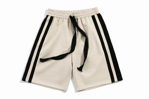 กางเกงขาสั้นผู้ชายทรงตรงลายแถบน้ำหนัก300ก. เป็นมิตรต่อสิ่งแวดล้อมโลโก้ออกแบบได้ตามต้องการ - Product Image 2