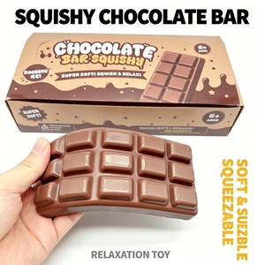 Jouets Squishy en Bloc de Chocolat les Plus Vendus, Matériau PU Écologique, Rebond Lent, Jouet Anti-Stress Emballé en Boîte - Product Image 3