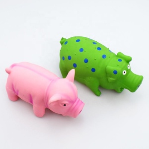 Xuzhou önde gelen pembe yeşil yumuşak Squeak köpek oyuncak kurşunsuz kimyasal içermeyen <span class=keywords><strong>Pet</strong></span> lateks Grunting domuz - Product Image 5