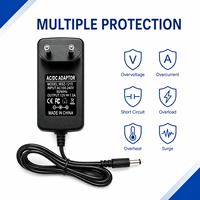 Adaptateur secteur AC/DC 12V 1,5A 5,5x2,5mm avec prise EU personnalisée, adaptateur mural 18W pour lecteur DVD et commutateur réseau