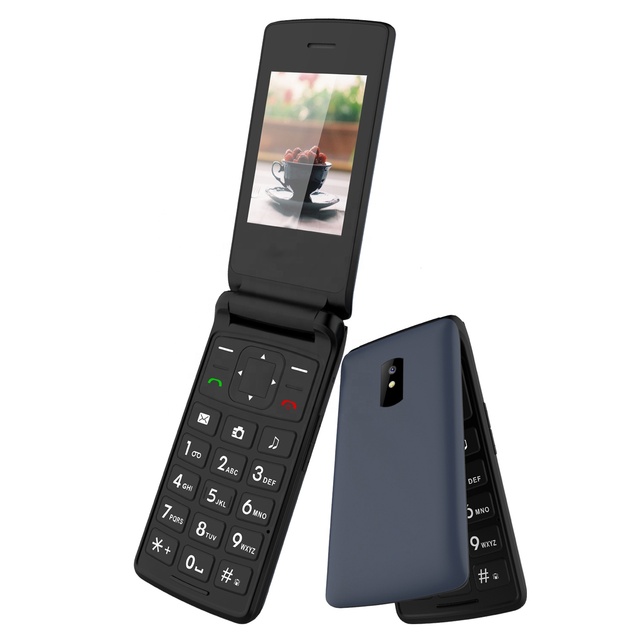 High Quality 2.4 Inch Folding Gsm Feature Mobile Phones with MTK6261 Chipset Basic Unlocked Telefon